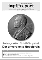 "Risiko Krebsimpfung" "impf-report" Ausgabe 38/39